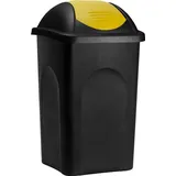 monzana Stefanplast® Mülleimer mit Schwingdeckel Abfalleimer Geruchsarm Küche Bad Biomüll Gelber Sack Kunststoff 60L
