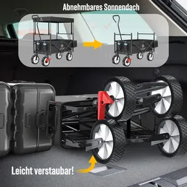 Kesser Bollerwagen mit Dach schwarz
