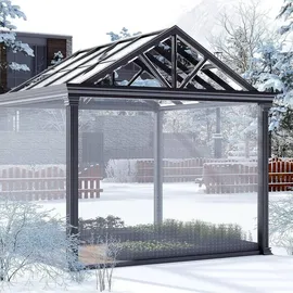 Woltu Abdeckplane 3 x 4 m Transparent