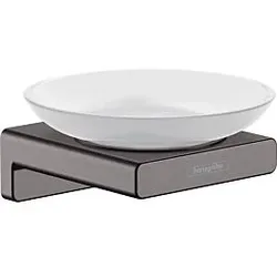hansgrohe AddStoris Seifenhalter 41746340 Wandmontage, Glas, Metall, brushed black chrome