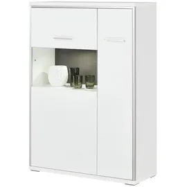 Uno Highboard 94 x 137 x 38 cm Weiß