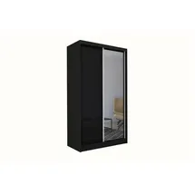 altdecor Schiebetürenschrank Parti 150 x 216 x 61 cm Schwarz