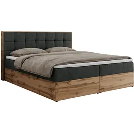MKS Boxbett, ALBERO 1 - 160/200 Dunkelgrau, Struktur - H3,