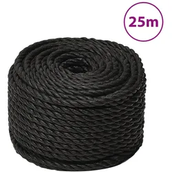 Arbeitsseil Schwarz 14 mm 25 m Polypropylen