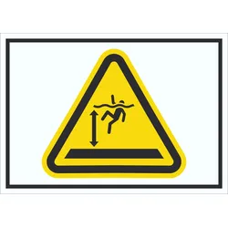 Schild Warnung tiefes Wasser Symbol A6 (105x148mm)