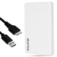 Storite Externe Festplatte 160 GB HDD USB 3.0 Ultraschnelle schlanke Datensicherungs-Speichererweiterung – tragbare Festplatte kompatibel für Mac, Laptop, PC, Xbox, Xbox One, PS4 (weiß)