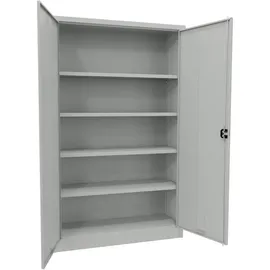 Stier Flügeltürenschrank, 1950x1200x400 mm, 4 Böden verzinkt, RAL 7035