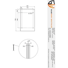 Buylando Vordach 120 x 90 cm grau