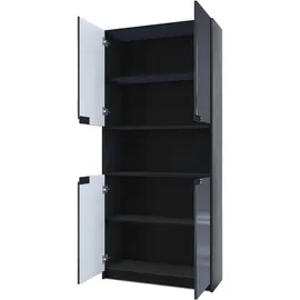Vladon Logan Aktenschrank 82 x 37 x 184 cm grau