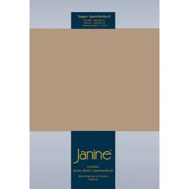 JANINE Topper-Spannbetttuch 5001 Jersey 180 x 200 - 200 x 220 cm nougat