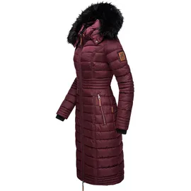 Navahoo Wintermantel "Umay", Damen, Gr. L (40), rot (weinrot), Oberstoff: 100% Polyester, Futter: 100% Polyester, Wattierung: 100% Polyester, Ärmelfutter: 100% Polyester, Kunstpelz: 90% Polyacryl, 10% Polyester, tailliert ca.