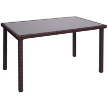 Mendler Gartentisch 120 x 75 cm Braun