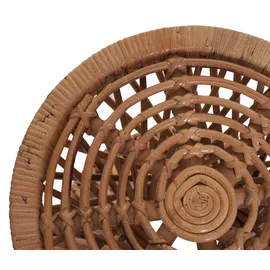 Mendler Beistelltisch HWC-M31, Blumentisch Rattantisch Kaffeetisch, rund 43x38x38cm, Kubu-Rattan natur