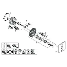 Grohe Grohtherm SmartControl Thermostat mit 1 Absperrventil