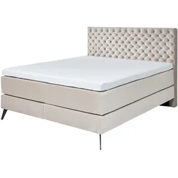 Meise Möbel LA Maison Boxspringbett Metallfuß/Stoff Riviera 100% Polyester - Graphit