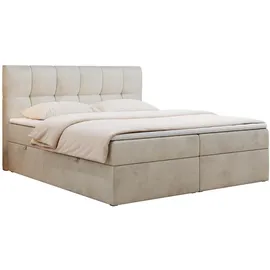 MKS Boxspringbett 120 x 200 cm H3 Beige