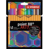 Stabilo Fineliner - STABILO point 88 ARTY - 18er Pack - mit 18 verschiedenen Farben