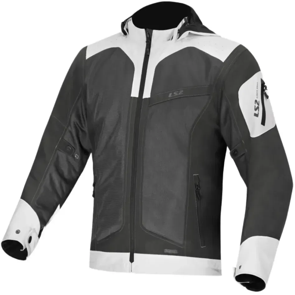Ls2 Textil Bolton Air Jacke - Green / Grey - S