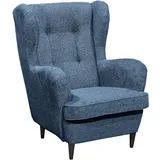 Sconto Ohrensessel Oskar ¦ grau ¦ Maße cm, Made in EU, Wohnzimmer, Sessel, Ohrensessel