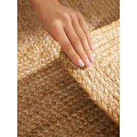 HANSE HOME Juteteppich Teppich Juno", braun Natur braun), B:200cm H:9mm L:300cm, Jute, Teppiche, Teppich, Jute, Shape, Handgemacht, Wohnzimmerteppich, Naturteppich, Wohnzimmer