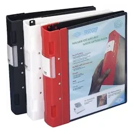 Wedo 5818000 Ordner Ergogrip (A4, 4-Ringmechanik, Kunststoff, 31,3 x 5,6 x 28,0 cm) weiß