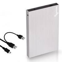 SUHSAI 200 GB Externe tragbare Festplatte 2,5 Zoll Speicher-/Sicherungslaufwerk mit USB 2.0-Speichererweiterungsfestplatte, Slim-Festplatte, kompatibel mit Mac, PC, Laptop, Desktop (Silber)