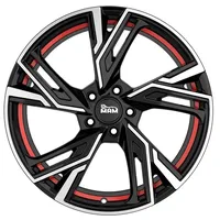 mam wheels MAM Rs5 Black Front Polish Red Inside 6.5x16 ET 37 4/108 Alufelge Schwarz