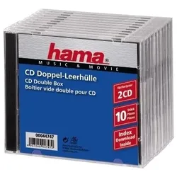 Hama CD Double Jewel Case Standard - Behälter CD-Aufbewahrung - Kapazität: 2 CD