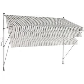Konifera Klemmmarkise 300 x 150 cm Grau/Weiß