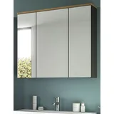 inn.furn Badezimmer Spiegelschrank in Eiche und Grau 80 cm Cooper