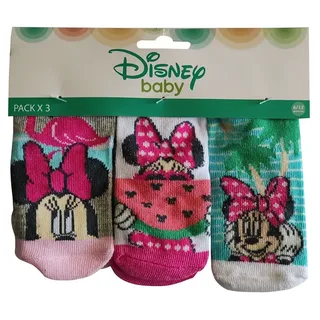 Disney Socken Disney Minnie Maus Baby Socken Babies 0-6 Monate (3-Paar) bunt