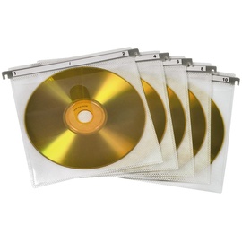 Hama 51176 CD/DVD Doppel-Schutzhüllen 50er Pack  weiß