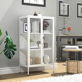 VCM Standvitrine Floka 60 x 35 x 110 cm Weiß