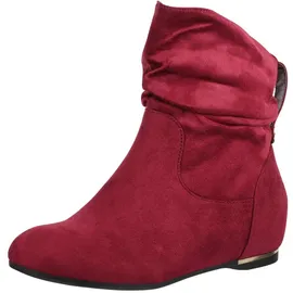 Elara Damen Stiefeletten Boots Keilabsatz Chunkyrayan C270 Bordeauxrot-40 - 40 EU