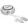 DeLock 85821 - USB und USB-C, Weiß/Silber