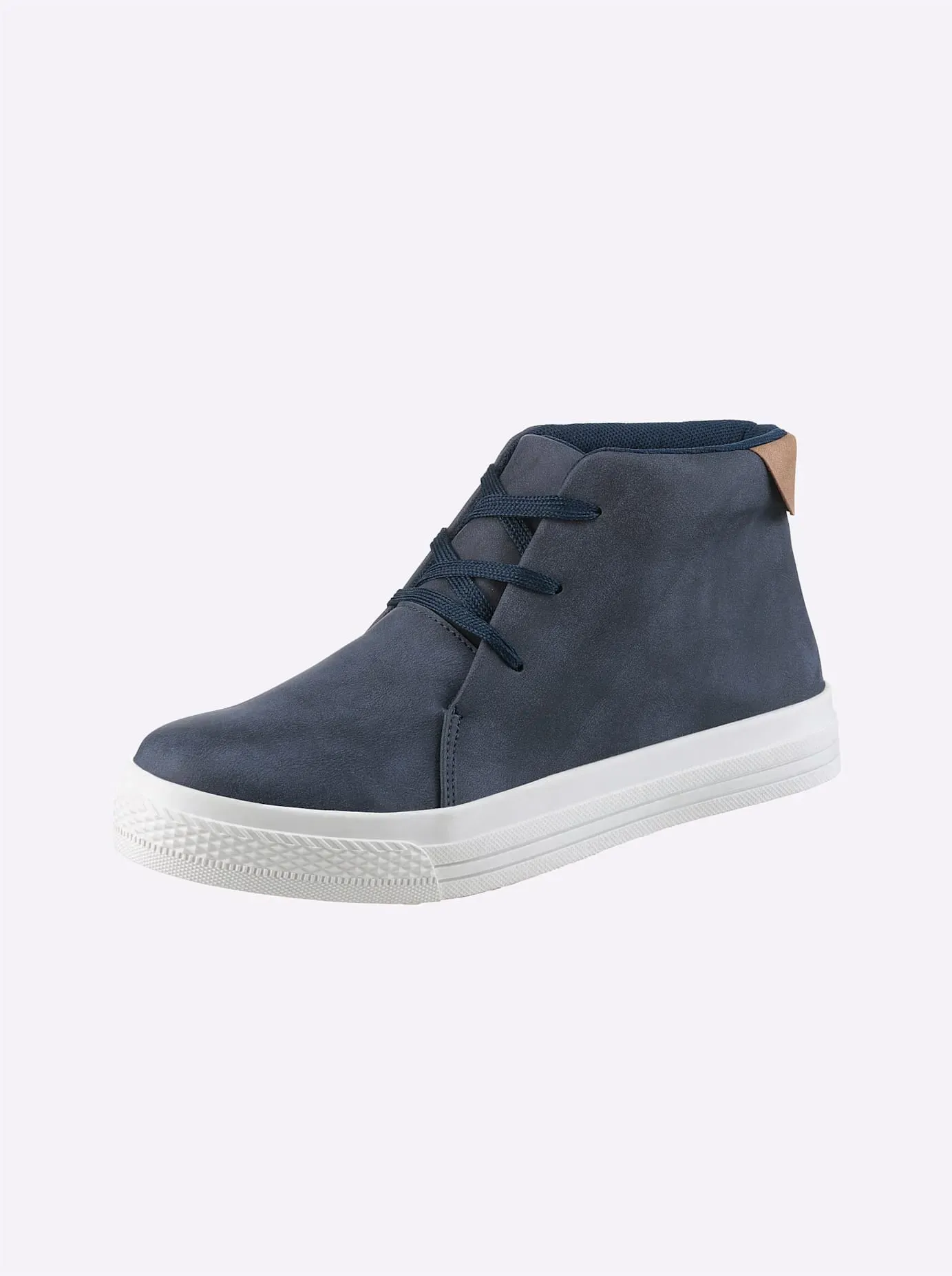 Schnürschuh HEINE, Damen, Gr. 41, blau, Synthetik, Schuhe Schnürschuh