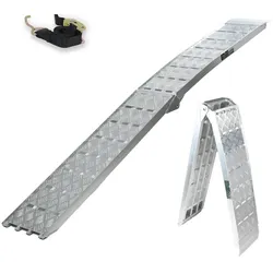 TRUTZHOLM 1 x Auffahrrampe klappbar 226 cm Traglast 680 kg Alu grau Motorradr...