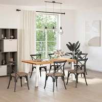VidaXL Esstisch Hellbraun 180x100x74 cm Massivholz Eiche Rechteckig -