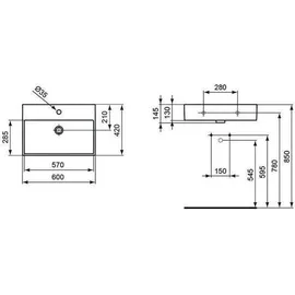 Ideal Standard Strada Waschtisch 60 x 42 cm (K077801)