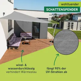 WINDHAGER Sonnensegel Capri grau 4 x 4 x 4 m