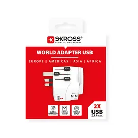 SKROSS Reiseadapter Pro Light USB Weiß