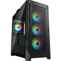 Cougar CGR-5AD1B-RGB (ATX, SSI CEB, mATX, Mini-ITX), PC Gehäuse, Schwarz