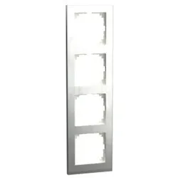 Merten MEG4040-3646 M-Pure Decor-Rahmen, 4fach, Edelstahl/aluminium, M-Pure Decor MEG40403646
