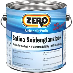 Zero Satina Seidenglanzlack Lack Farbe New Generation 2,5 L