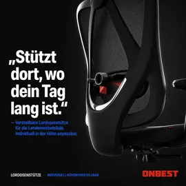 onbest Bürostuhl PREMIUM Kunststoff Schwarz