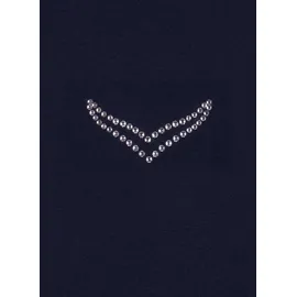 TRIGEMA Damen, T-Shirt DELUXE mit Kristallsteinen", (1-tlg) blau (navy), 046) - M