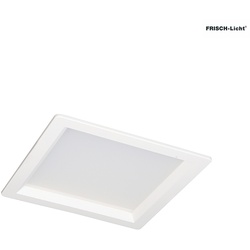 Frisch-Licht LED Einbau-Downlight, IP54 IK06, quadratisch, opal, schaltbar, weiß, 14x14cm, 12W 4000K 1100lm FL-QDL2154A.1184