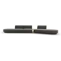 Micadoni Sofa Miley, modular 5-Sitzer ohne Armlehnen grau