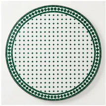 Marrakesch Orient & Mediterran Interior Esstischplatte 120 cm Grün/Weiß