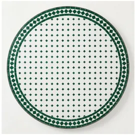 Marrakesch Orient & Mediterran Interior Esstischplatte 120 cm Grün/Weiß